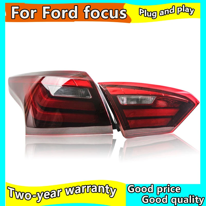 Bil Styling baglygten for Ford Focus baglygter 2012-For Fokus LED baglygten baglygten KØRELYS+Bremser+Park+Signal Stop