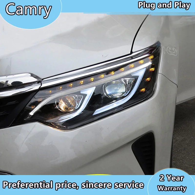 Bil Styling til Toyota-2018 Camry Forlygte camry LED Forlygte LED KØRELYS dynamisk blinklyset hid lygten Tilbehør