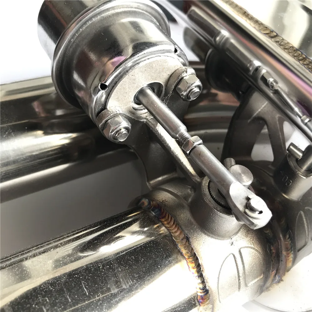 Bil udstødningsrøret Vakuum Pumpe med Variabel Ventil Lyddæmpere Fjernbetjening Rustfrit Stål Universal ID-63 mm 76 mm Flade Form 2 Output