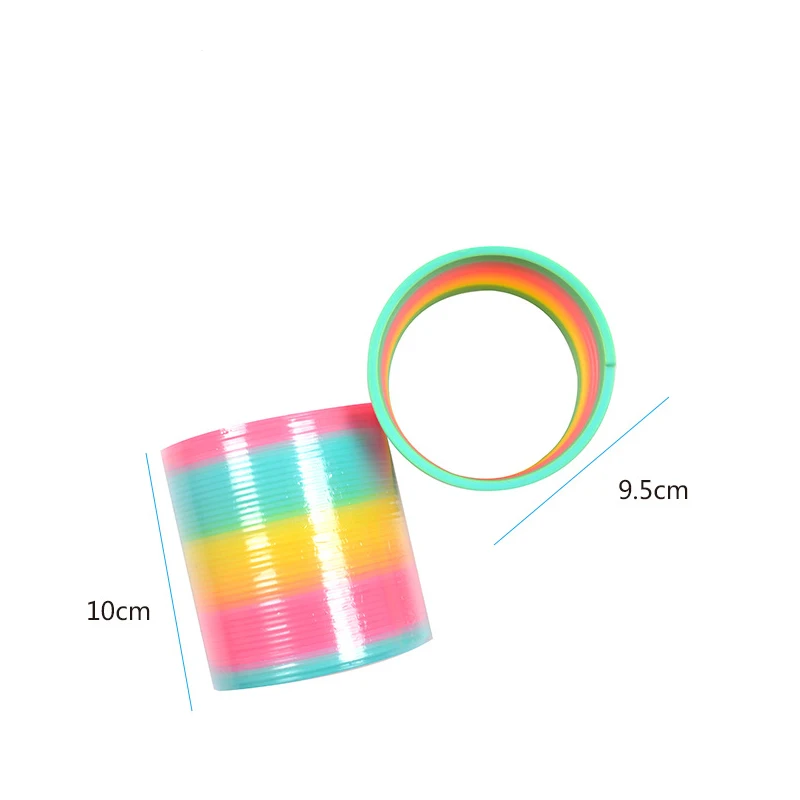 Billige 1 stk Magic Plast Springs Rainbow Kids Legetøj 8.7*9cm Store Magiske Farverige Sjove Klassiske Legetøj Til Børn Regnbuens cirkel