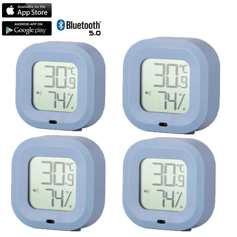 Kan ikke Mange forvisning På tilbud! Bluetooth-5.0 Mini Trådløse Termometer Hygrometer Med SENSOR BLÅ  APP On-screen Display, Indendørs Temperatur Og Luftfugtighed Sensor - Top >  Iderammer.dk