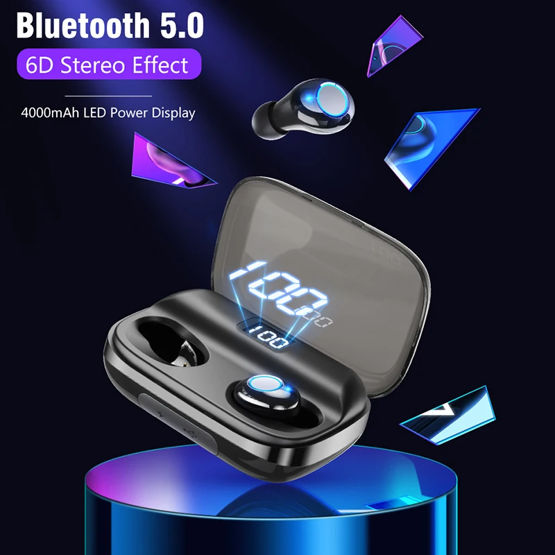 Bluetooth-V5.0 Hovedtelefoner, Trådløse Hovedtelefoner, 6D Sport Stereo Trådløse Hovedtelefoner Øretelefoner Headset 4000 mAh Strøm Til iPhone Xiaomi