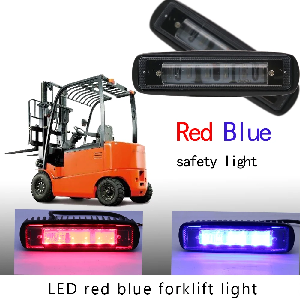 Blå Rød LED Truck Sikkerhed Lys Spot Light Lager Sikkert Advarsel Lys, 9V-60V Gaffeltruck Forktruck Blå Rød Fare zone LED