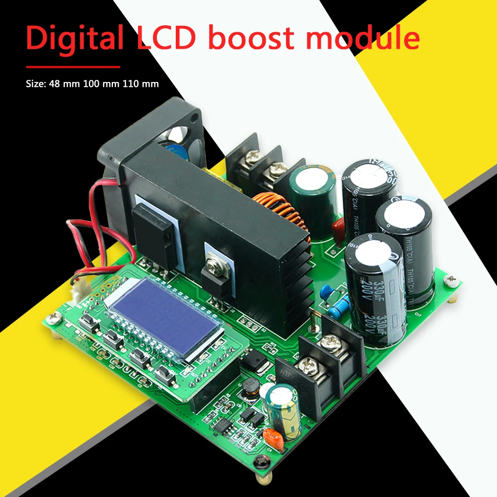 Boost Modul Strømforsyning Spænding 900W 15A DC-DC-Boost-Konverter 8V-60V til 10V-120V Digital LCD-Display Modul