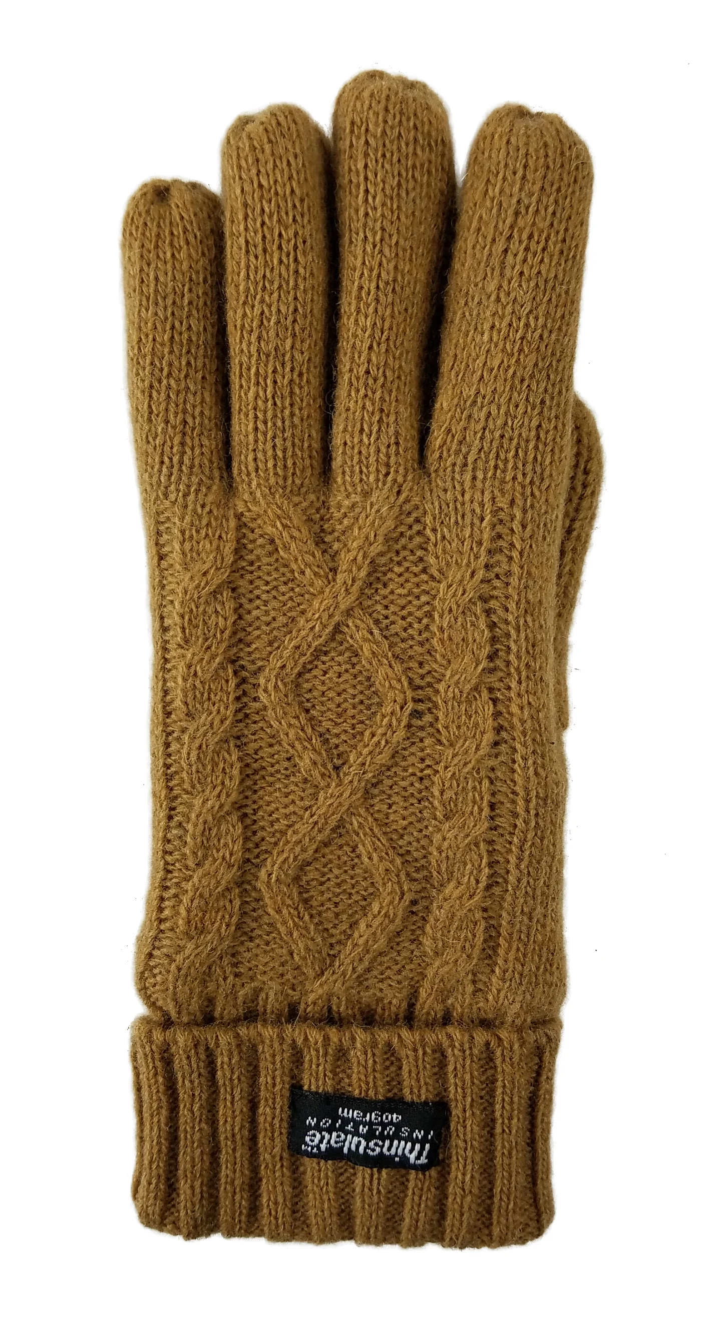Bruceriver Dame Uld Strikkede Handsker med Thinsulate Foring og Diamond Design til Vinter