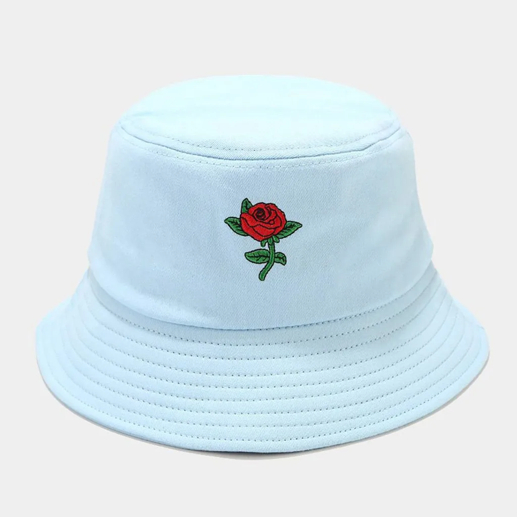 Bucket Hat Kvinder Mænd Steg Blomst Trykt Fisker Solcreme Unisex Voksen Udendørs Cap шляпа женская летняя