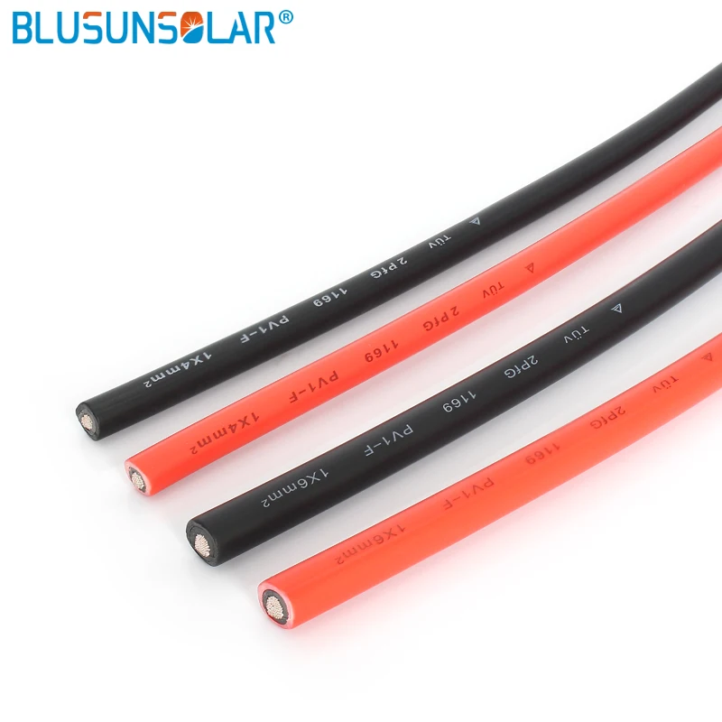 BULSUNSOLAR 100 Meter/Rulle Solar PV Kabel-4mm2 Solcelle Kabel, for PV-Paneler Forbindelse Med UV
