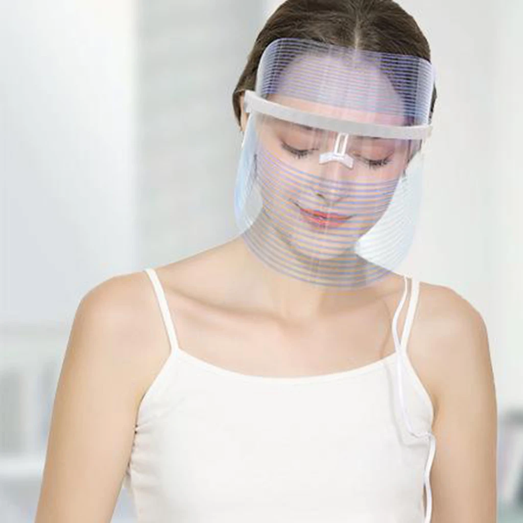 Bærbare Lys Ansigt Terapi LED Facial Mask Skønhed Huden Foryngelse Maske Rynke 3 Farve SPA Beauty Anti Aging hudpleje Værktøjer