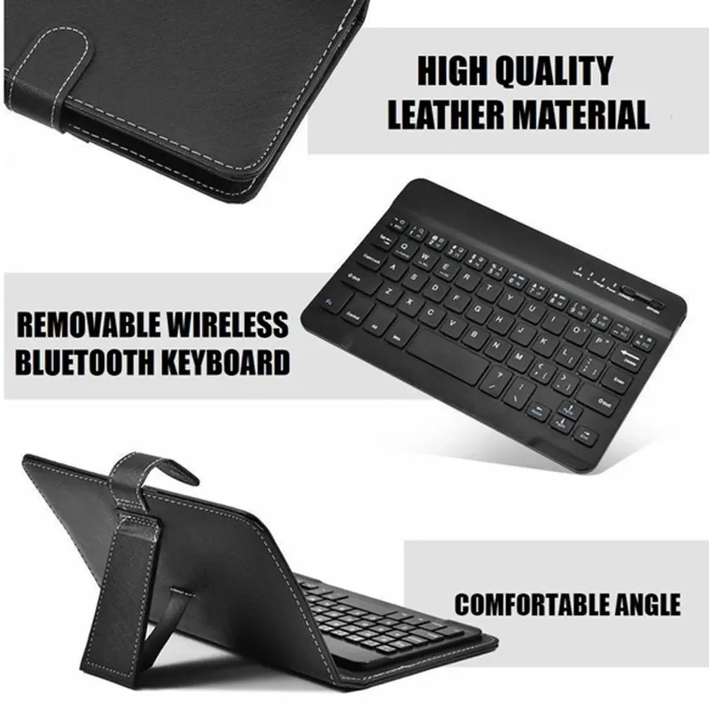 Bærbare PU Læder Wireless Keyboard Case til iPhone Beskyttende Mobiltelefon med Bluetooth Tastatur Til IPhone 6 7 Smartphone