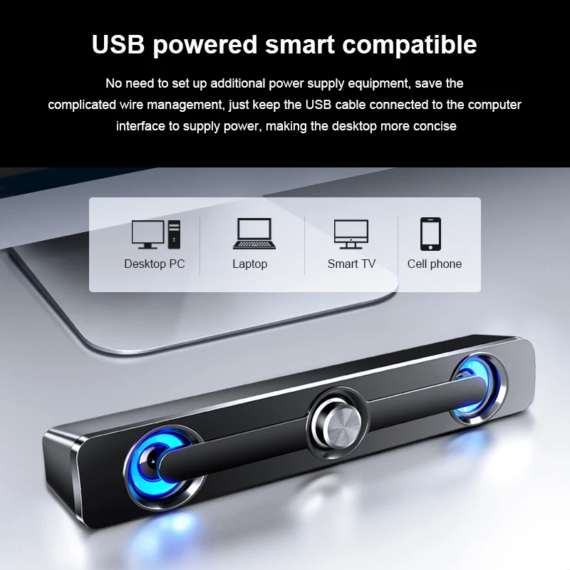 Bærbare USB-Kabel Computer Højttaler Bar, værdiboks til Bærbar PC-Højttalere Subwoofer USB-Soundbar Sound Bar Stick musikafspiller Til Tablet