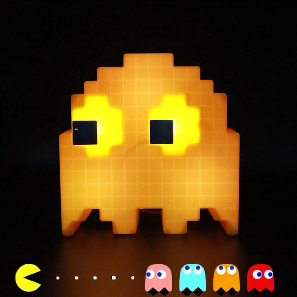 Børn LED Nat Lys Spil Pacman 7colors Chnage USB-Tegnefilm Nat Lampe for Kids Soveværelse Dekoration sengelampe Xmas Gaver