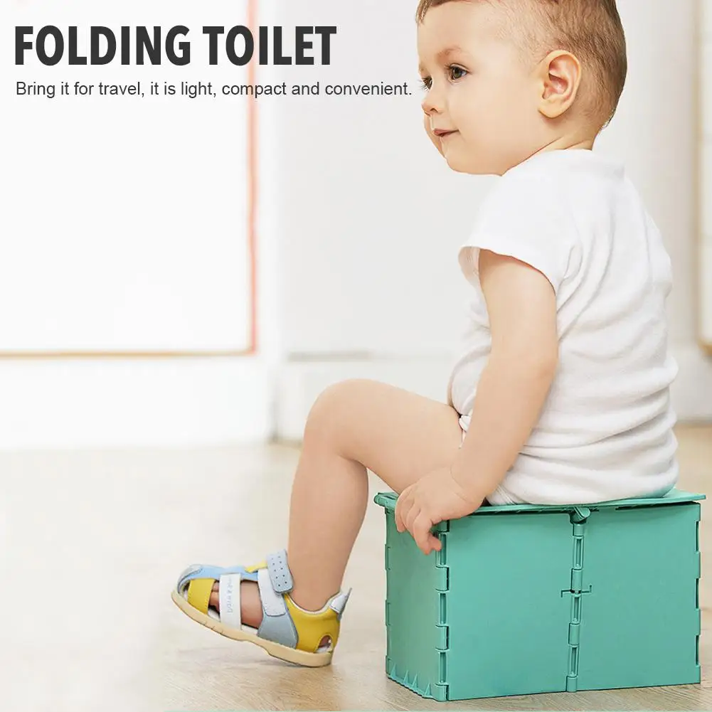 Børns Camping Folde Toilet Bærbare Lille Toilet Baby Toilet Aftagelig Og Vaskbar Holdbar Lille Toilet