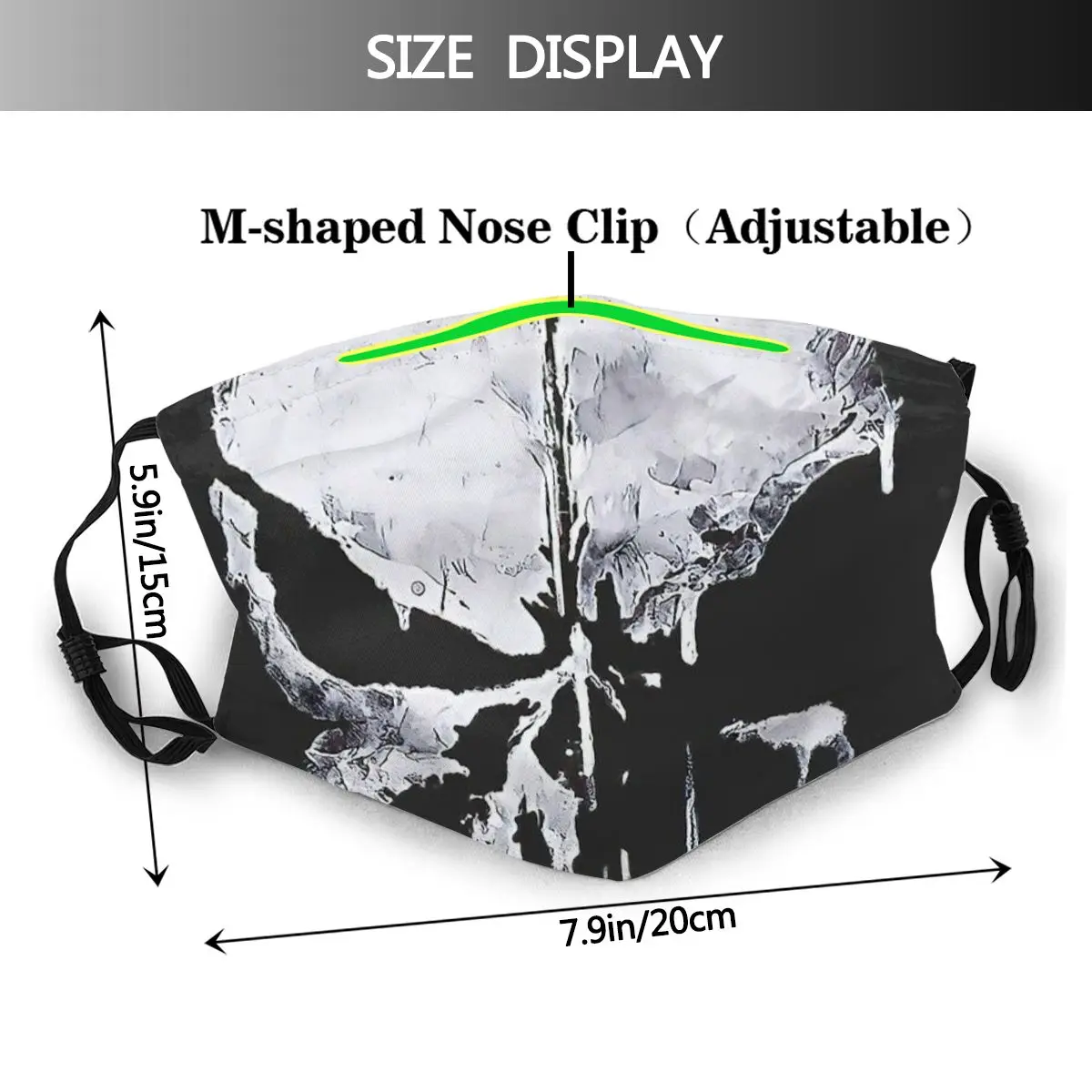 Call Of Duty COD FPS Spil Klud Masker Cyber Ghost Jages ansigtsmaske Munden Dække Med Filtre Facial Beskyttende