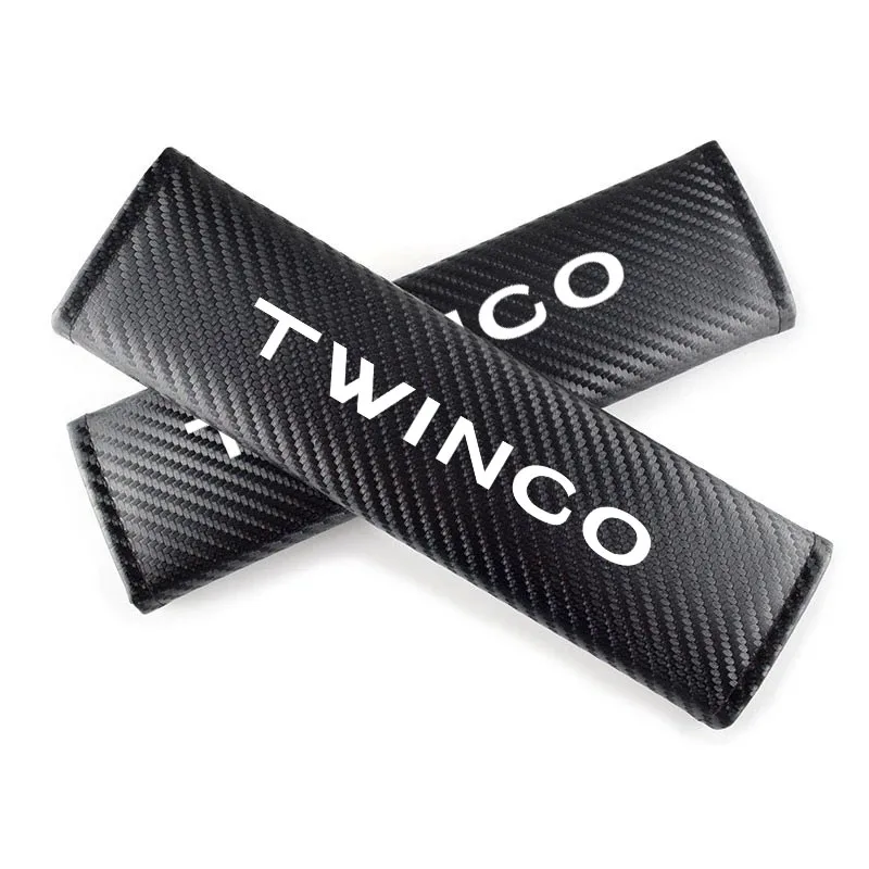 Carbon fiber Bil Sikkerhedssele Puder Til Renault Twingo Sæde skulderrem Pad pudebetræk Auto Interiør Tilbehør