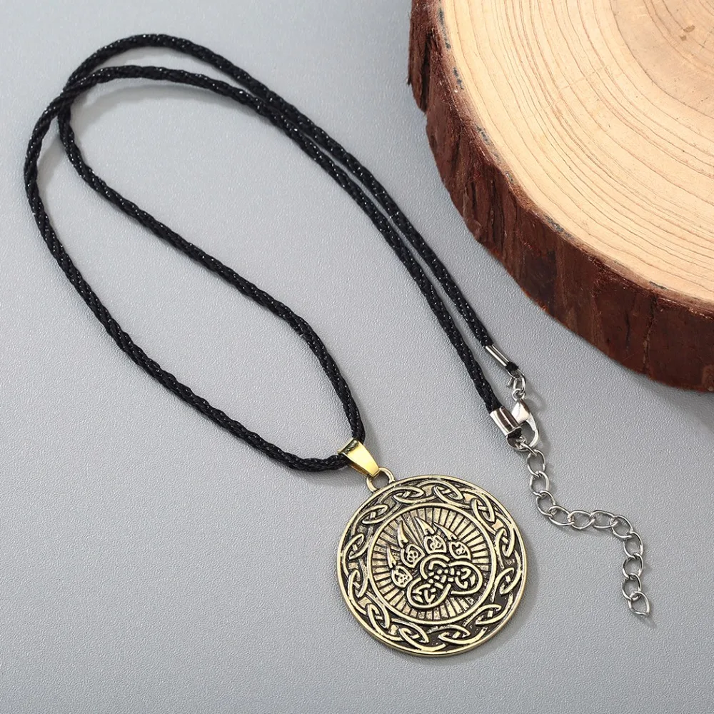 CHENGXUN Vintage Uendelige Knude Vedhæng Mænd Nordiske Bære Print Amulet Halskæde Mandlige Viking Slavisk Symbol Talisman Smykker