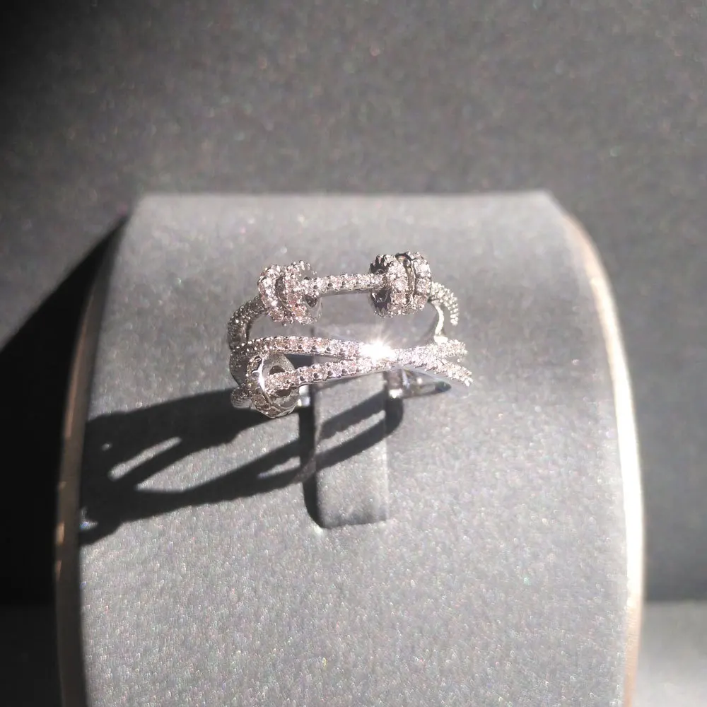 Cheny s925 sterling sølv klassisk ring, ring kvinde, rose guld glidende lys luksus temperament banket ring, gave til girlfrien