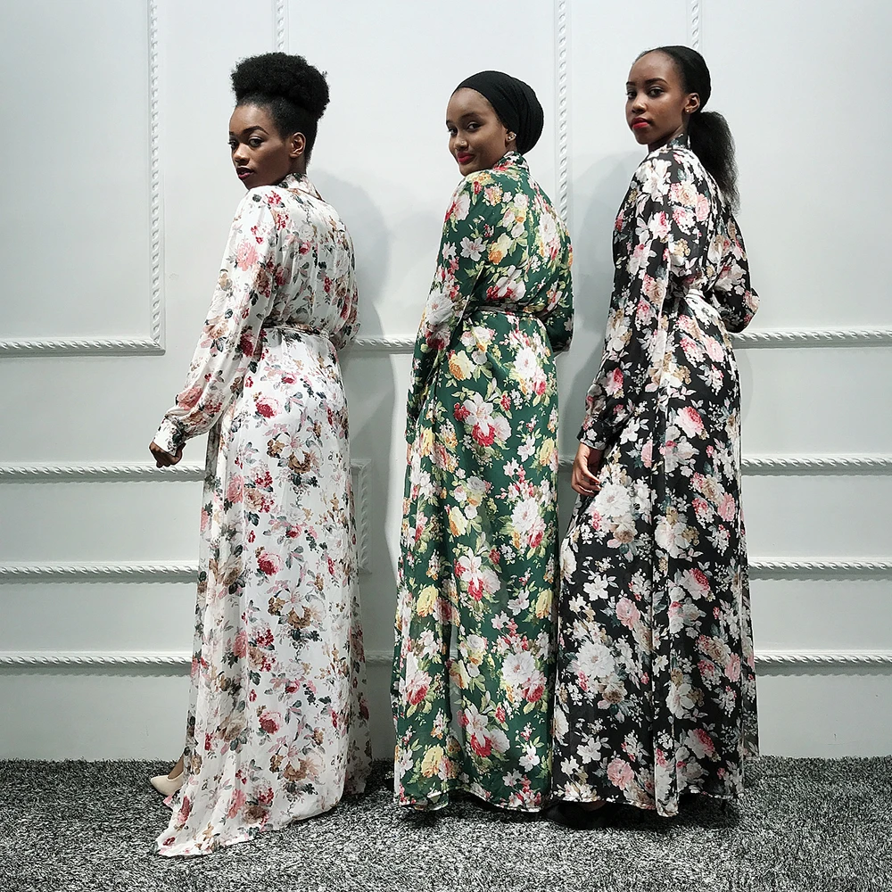 Chiffon Kaftan Dubai Abaya Tyrkiet Kimono Muslimske Hijab Kjole Pakistansk Kaftan Tyrkisk Islam Tøj Abayas For Kvinder Robe Femme