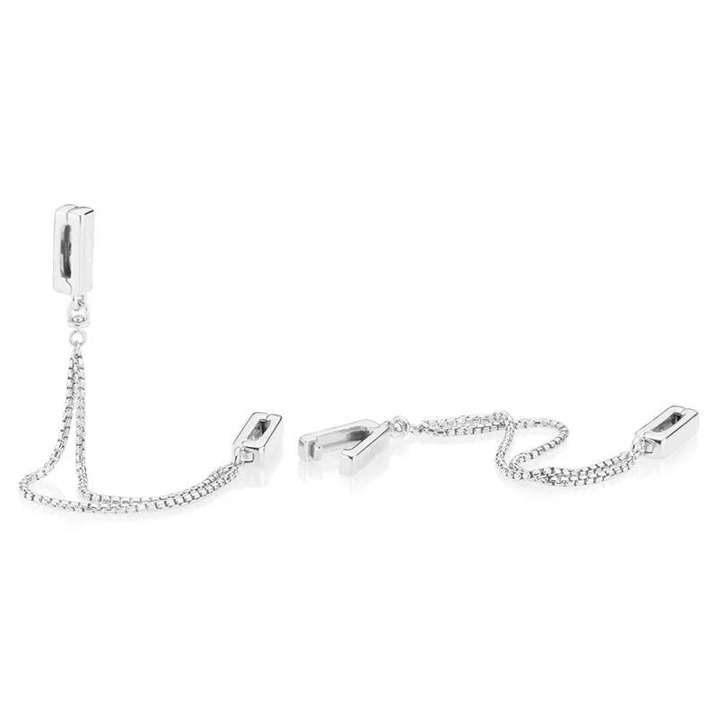Classic 925 Sterling Sølv Perler Reflexions Flydende Sikkerhed Kæder Charme passer Oprindelige Pan Armbånd til Kvinder DIY Smykker