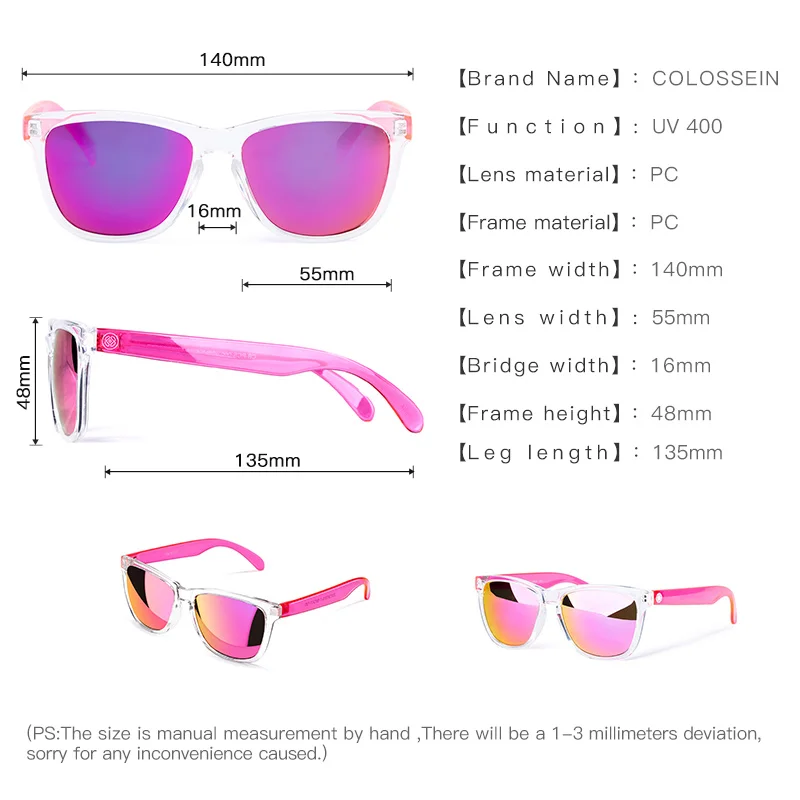 COLOSSEIN Solbriller Kvinder Mode Brand Designer Ramme Sommer-Brillerne UV400 Kvindelige Stranden Briller Mænd Udendørs Gafas De Sol