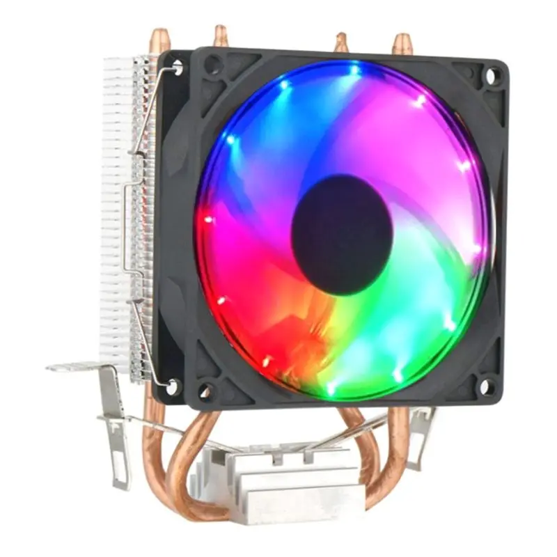 CPU Køler Blæser 4 Heatpipe Dobbelt Tårn 12V Ventilator køleplade med RGB LED Lys for Intel LAG 1155 1156 775 til AMD Socket AM3
