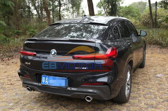 CS Style Ægte carbon fiber Fløj kuffert læbe Spoiler til BMW X4 G02 25i 30i 2018UP B519