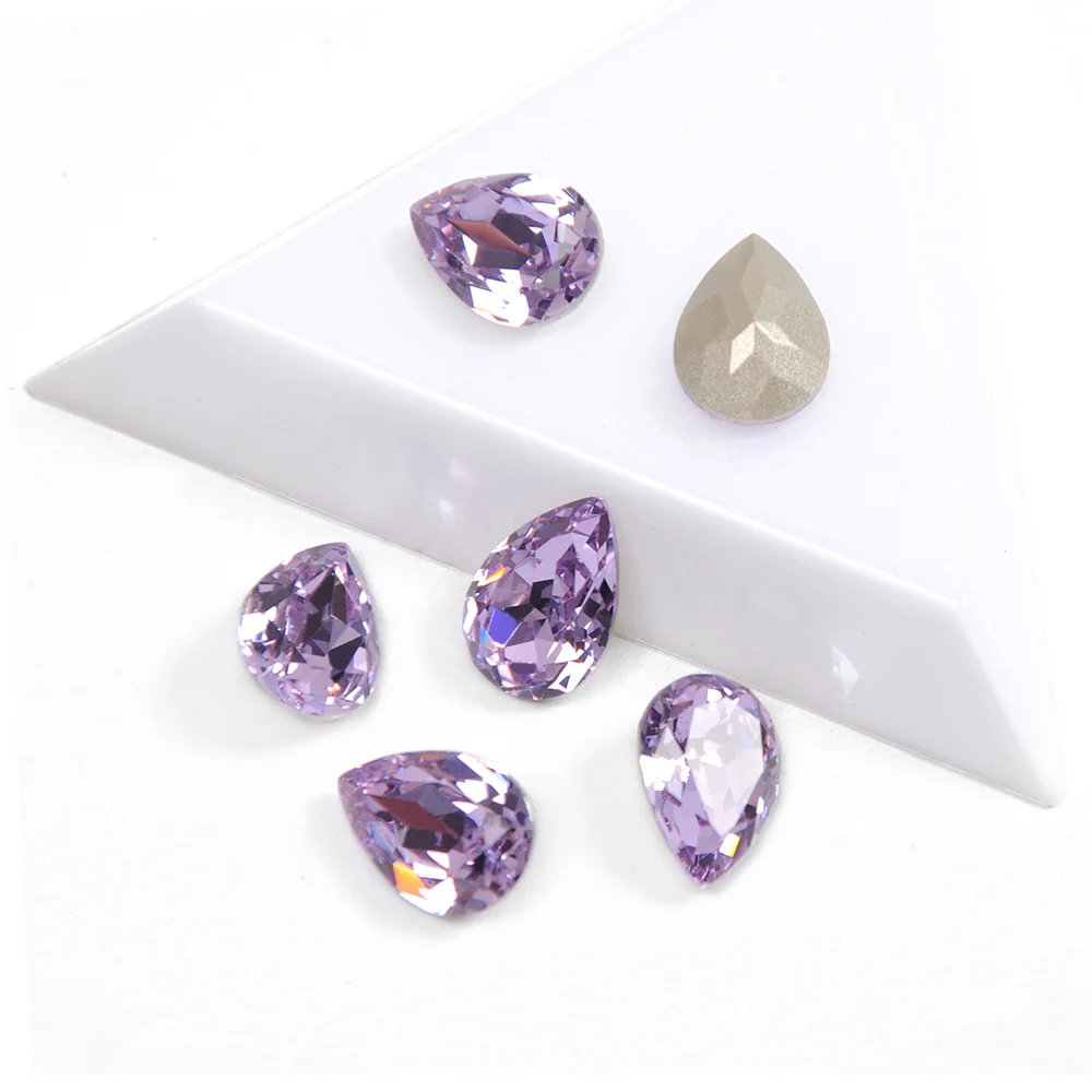 CTPA3bI Violet Farve Krystal Materiale Sy På Glas Rhinestones Drop Smykker Lave Perler Lyst Til Sten For Fitness Passer Til Dekoration