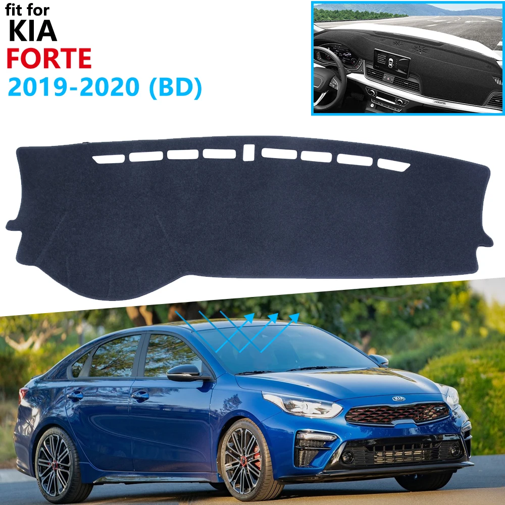 Dashboard Dækker Beskyttende pude til KIA Forte 2019 2020 BD Bil Tilbehør Dash Board Parasol Anti-UV-Tæppe Cerato K3 Vivaro