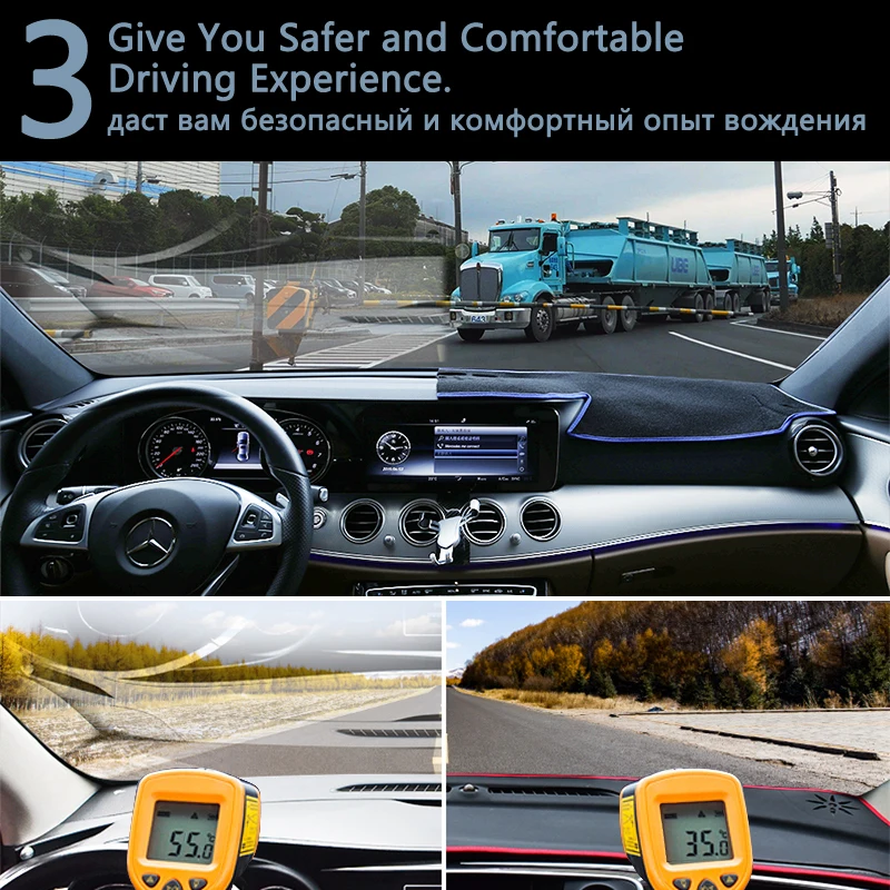 Dashboard Dækker Beskyttende pude til KIA Forte 2019 2020 BD Bil Tilbehør Dash Board Parasol Anti-UV-Tæppe Cerato K3 Vivaro