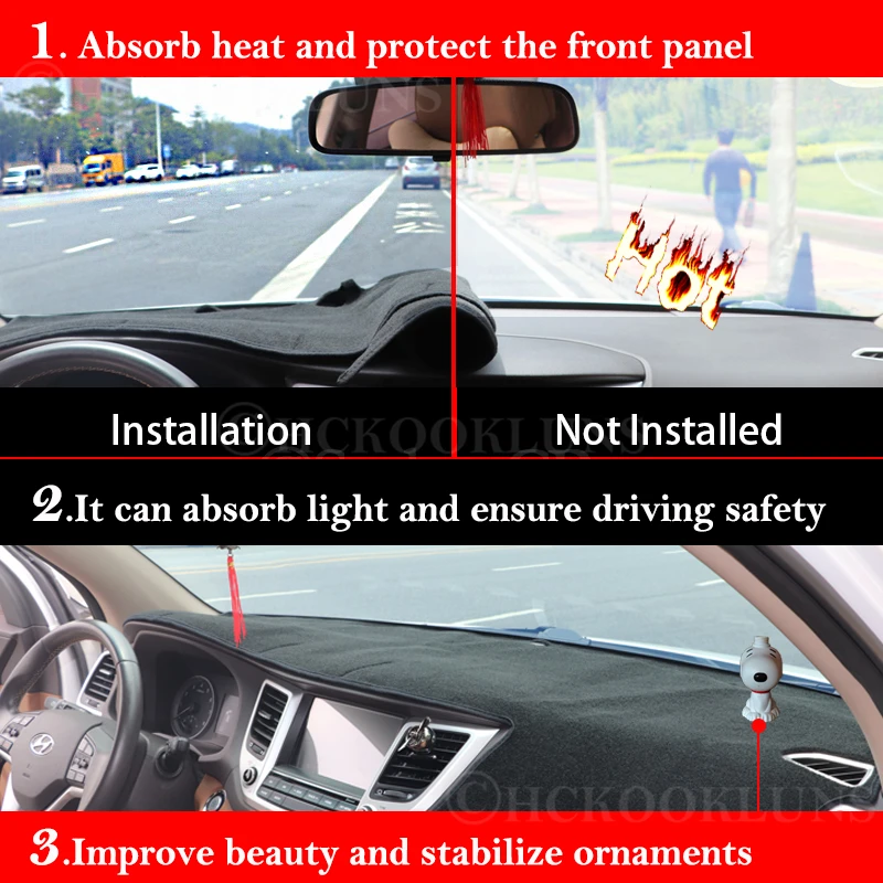 Dashboard Dækker Beskyttende pude til Mercedes Benz GLK X204 Bil Tilbehør Parasol Tæppe GLK280 GLK300 GLK350 GLK220 GLK250