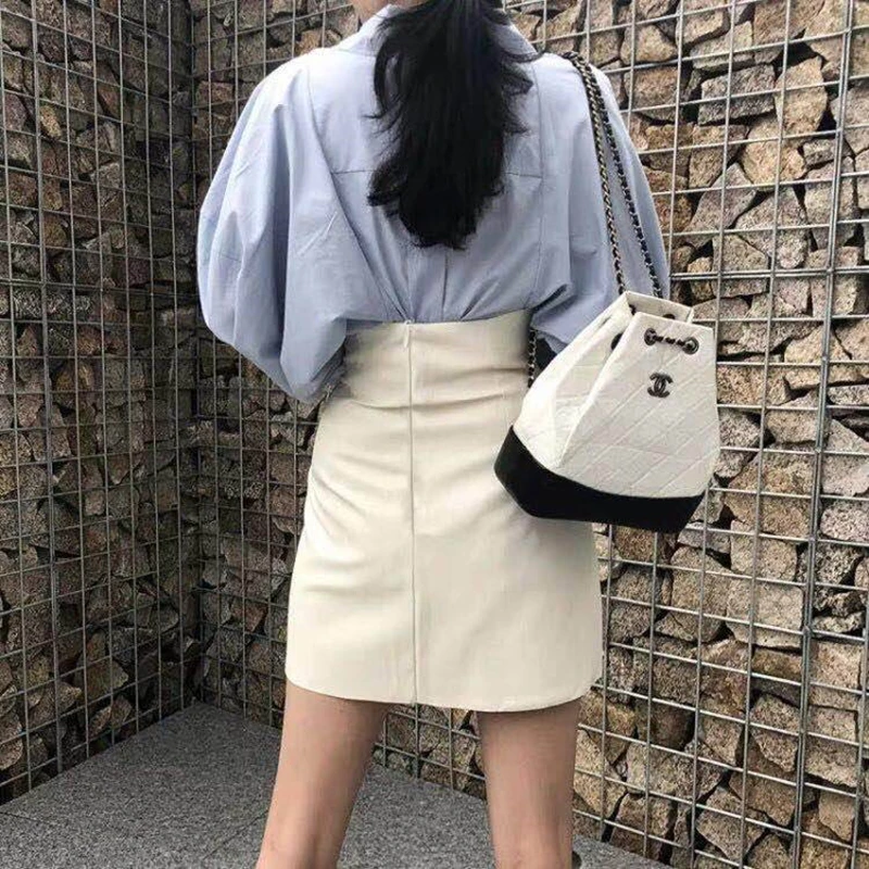 DEAT 2021 kvinder korea stilarter høj talje foråret og sommeren mode pige halfbody nederdel kvindelige mini længde WL23601XXL