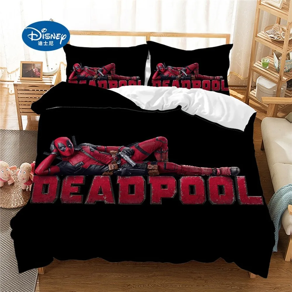 Disney Deadpool 3D-sengetøj sæt Duvet Cover sæt dyne, sengetøj sæt sengetøj sengetøj sæt twin Queen, King size (INGEN ark)