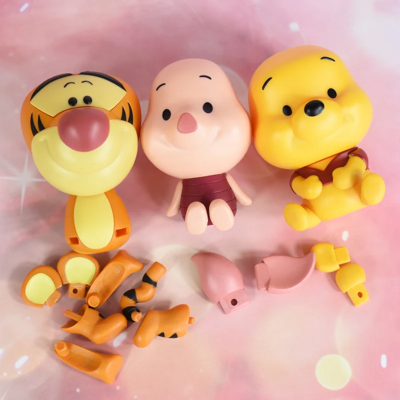 Disney legetøj-dukker, Film figura sæt Peter plys Gris gris Tigger 3pcs/sæt samling model handling figur børnenes gaver