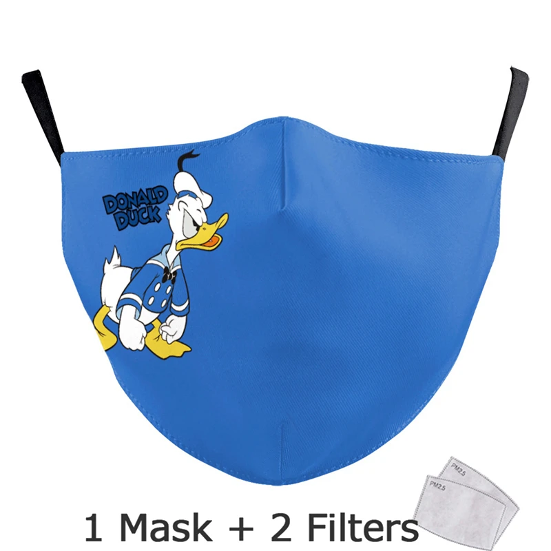 Disney Mickey, Minnie Mouse Donald Duck Face-Maske Med Filtre Voksen Udendørs Anti Støv PM2.5 Genanvendelige Vaskbar Tegnefilm Munden Maske