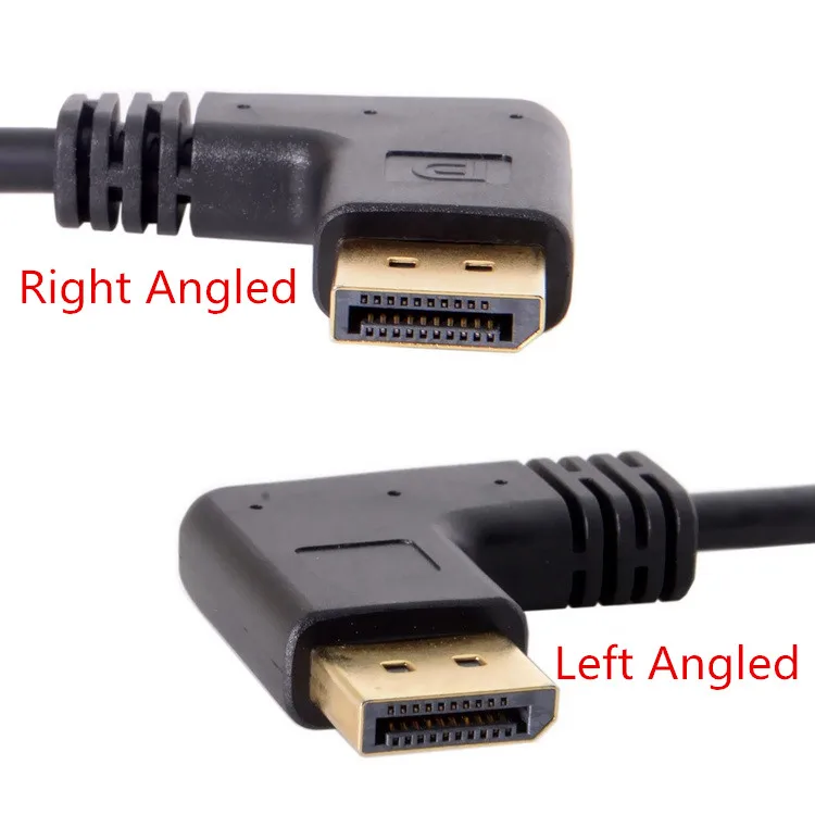 DisplayPort-Display Port Mandlige og Kvindelige 90 Grader Højre og Venstre og Op og Ned Vinklet forlængerkabel til CRT-og LCD-Skærme, Projektor
