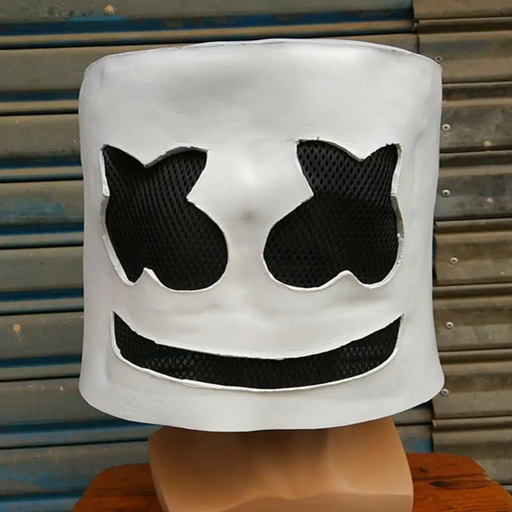 Celsius Lad os gøre det legemliggøre På tilbud! DJ LED Full Face Marshmello Maske Lysende Latex Maske Fest Prop  Cosplay Lysende Skumfidus Hjelm Til Halloween Fest Dropship - Event & Fest  > Iderammer.dk