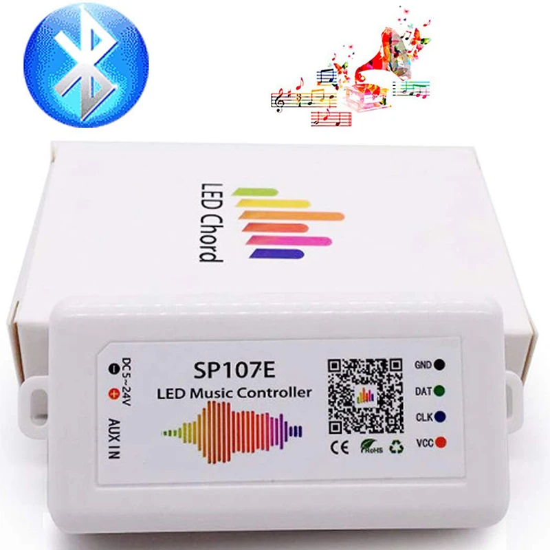 DM5-24V SP107E Pixel IC SPI Musik Bluetooth Controller Musik Wifi-Controller Til WS2812 SK6812 SK9822 RGBW APA102 LPD8806 Strip