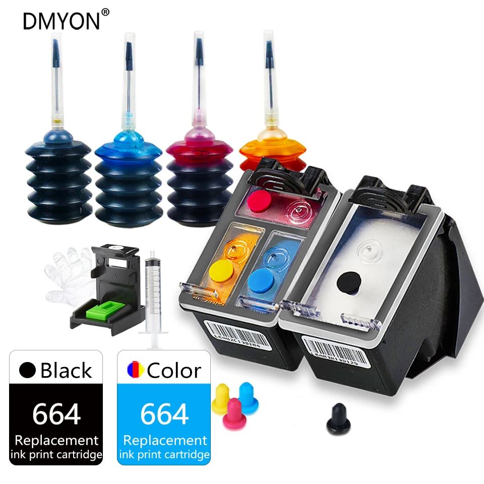 DMYON 664 XL Tri-color Blækpatron Kompatibel med Hp 664 2135 1115 3635 2138 3636 3638 4535 4536 4538 4675 4676 4678 Printeren