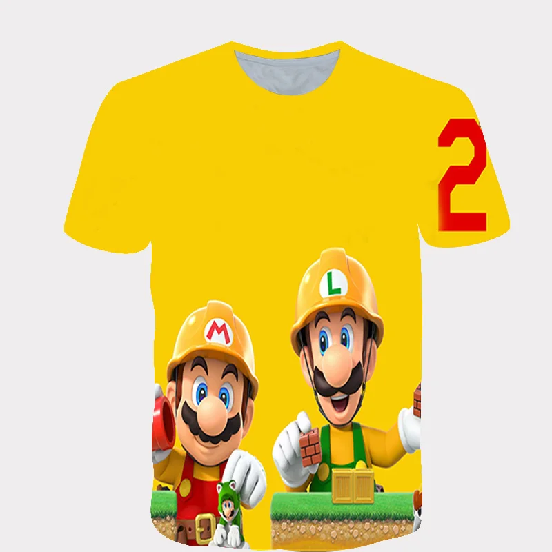 Drenge Piger T shirt Børn Klassiske Spil Mario Bros Tee Toppe Til Børn kortærmet spædbarn T-shirt Tøj Barn Tshirt