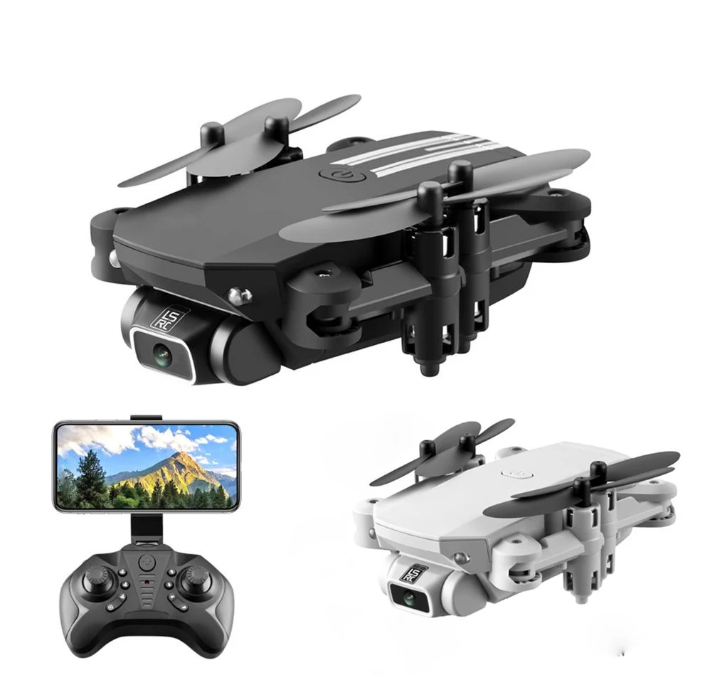 Drone Quadcopter, med HD 4K Kamera WIFI 1080P FPV Kamera Smart Drone Lang batterilevetid RC Drone Quadcopter Grå Sort