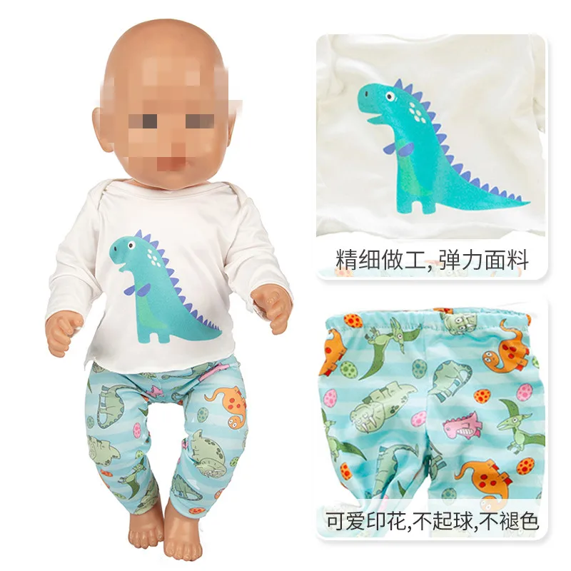 Dukke Tøj Baby nyfødt Passe 18 tommer 40-43 cm Dukke Dinosaur Frog Unicorn Tøj Tilbehør Til Baby Fødselsdag Gave