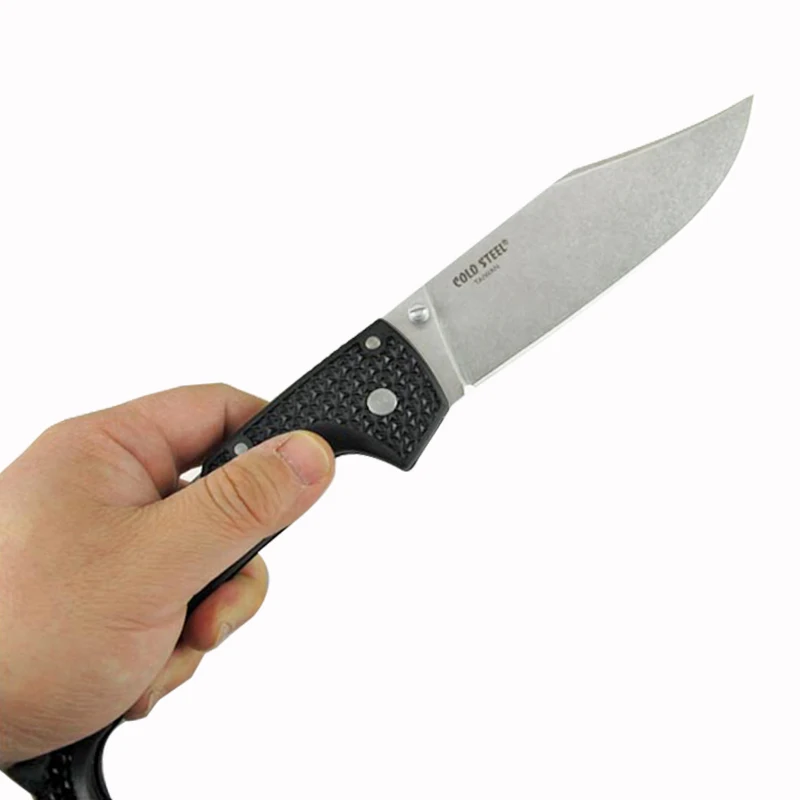 DuoClang Koldt Stål Folde Kniv Kniv Nylon Fiber Håndtag Taktisk Overlevelse Kniv Selvforsvar Udendørs Knive Værktøj