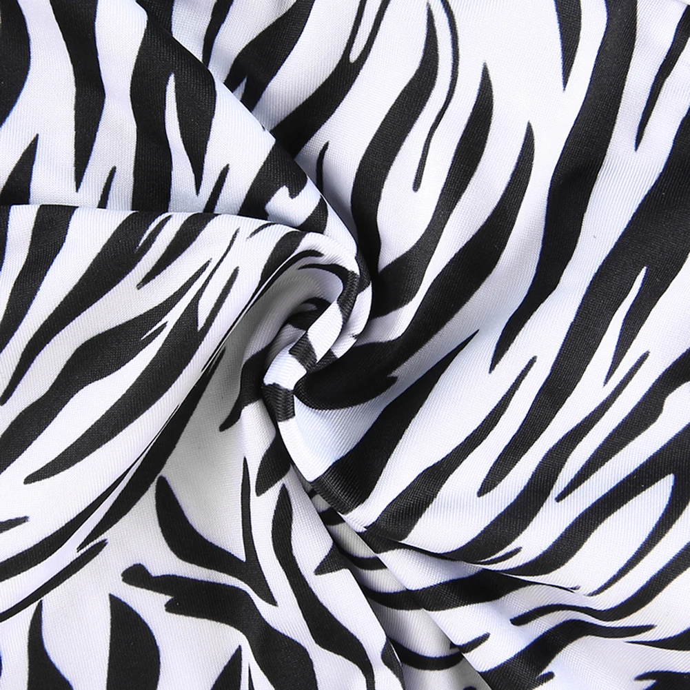 Dyr Zebra Ko Print Sort Blonde Toppe Piger V-Hals Uden Ærmer Sexet Fest Crop Tops Sommer Tees Backless Camisole Kvinder 2020 Ny