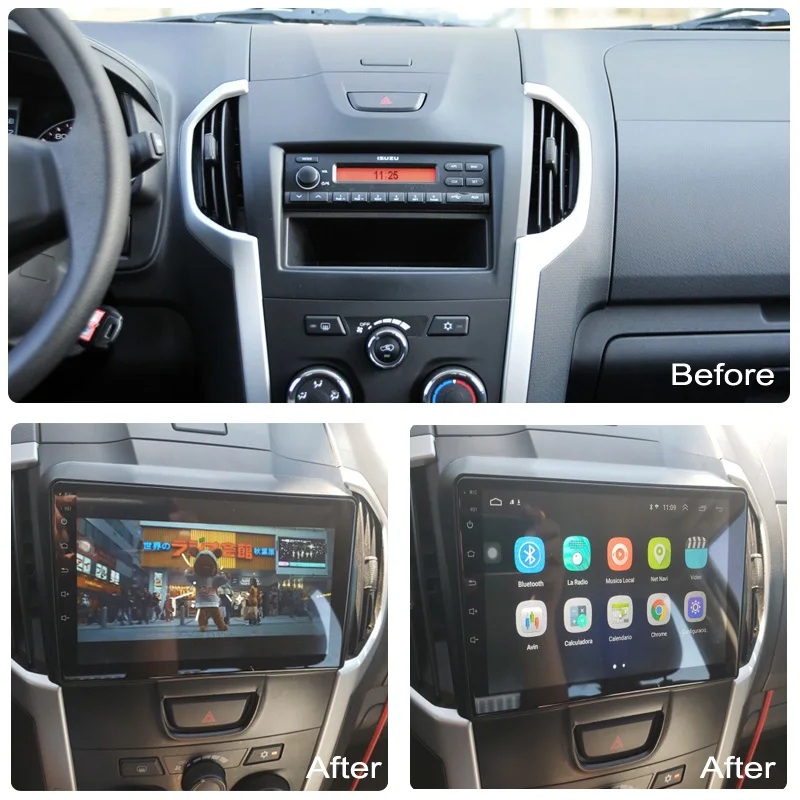 Eastereggs For Isuzu DMAX-2018 2 din Bil Radio Android 8.1 9 tommer Touch skærm, WIFI GPS-Navigation og Multimedie-Afspiller