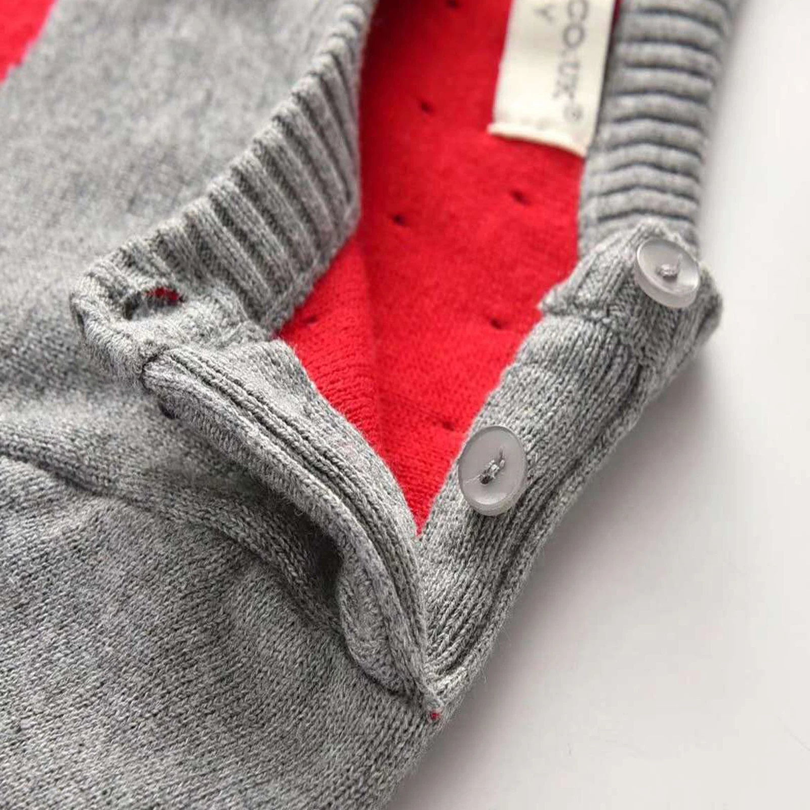 Efterår og Vinter Spædbarn Baby Piger Sweater Kjole For 1-5Y Hjerte Print Strik med Lange Ærmer Flæser A-Line Mini-Dress