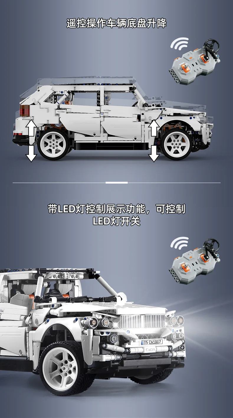 Ekspert Skaberen Ideer Technic Serien City SUV G5 fire-hjulet køre off-road køretøj byggesten Mursten Moc Modulære Model Kits