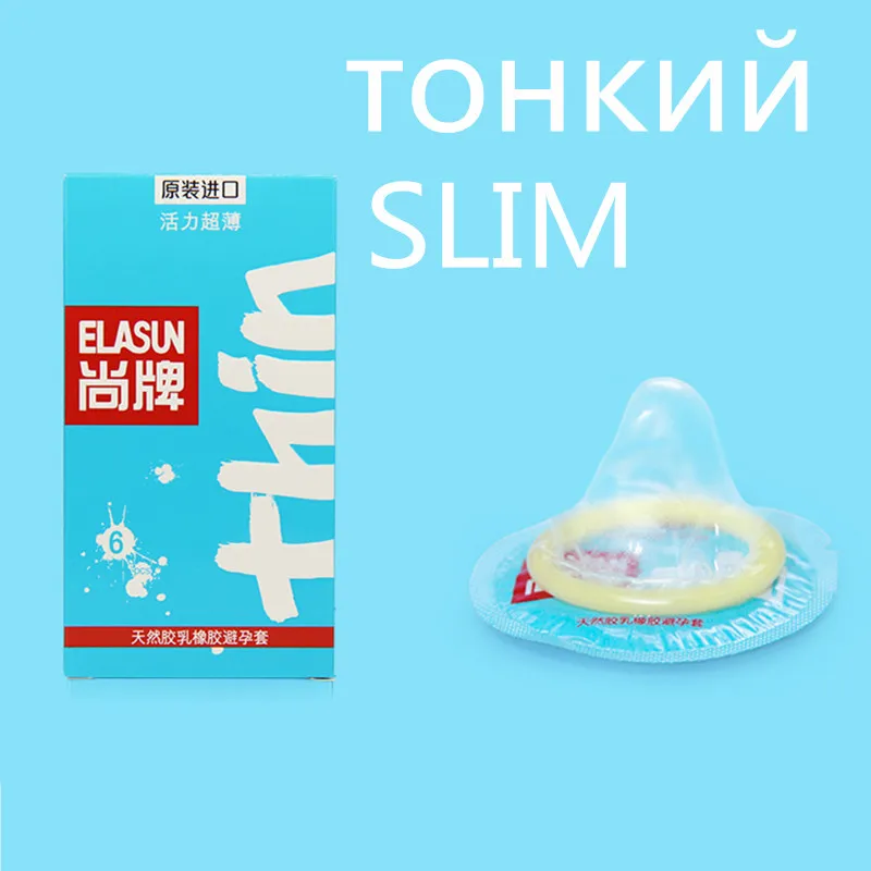 ELASUN 6/30/60Pcs Ekstra Tynde Kondomer Til Mænd Glat Slim Sex Prævention, Sikrere Ultra Tynde Latex Kondom sexlegetøj Produkter