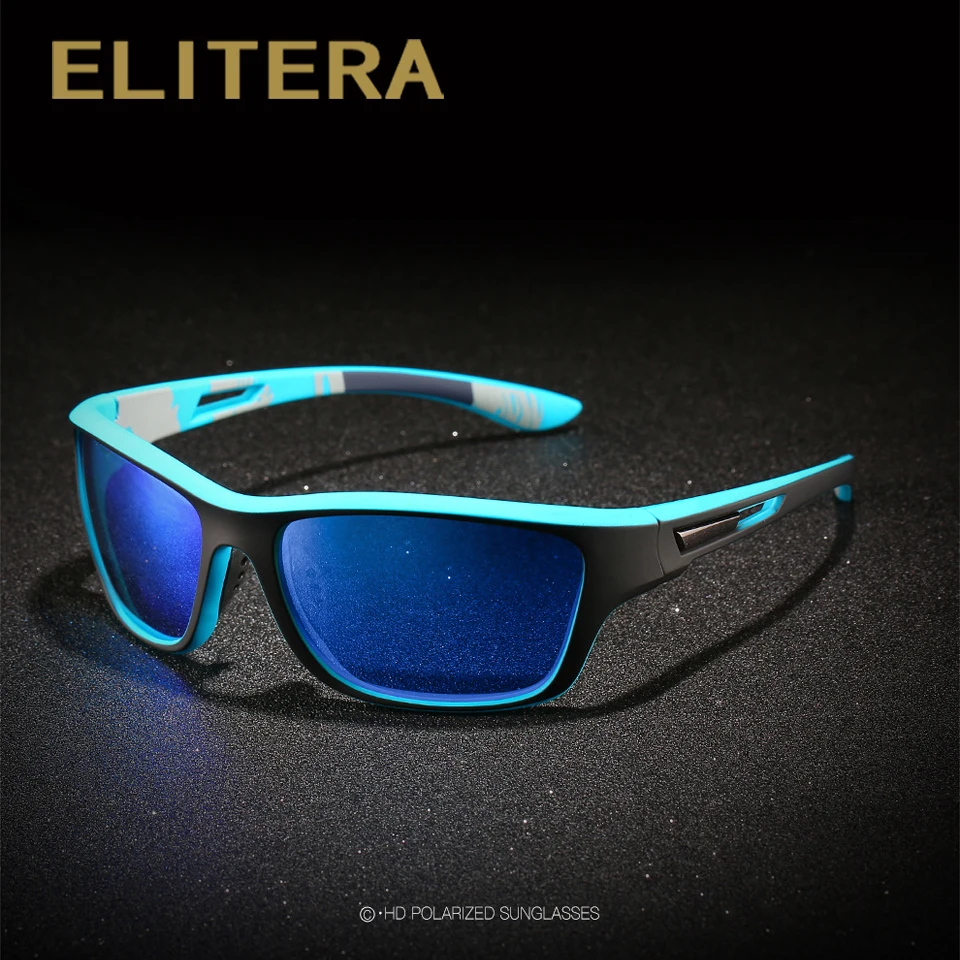 ELITERA Sport Polariserede Solbriller Til Mænd, Kvinder Klassiske Firkantede Kørsel Sport solbriller Mandlige Mode Sorte Nuancer UV400 Mænd