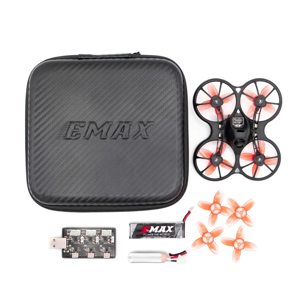 Emax TinyhawkS 75mm F4 OSD 1-2S Micro Indendørs Mini FPV Racing Drone Kit RC Quadcopter Multirotor BNF w/ 600TVL CMOS Kamera Legetøj
