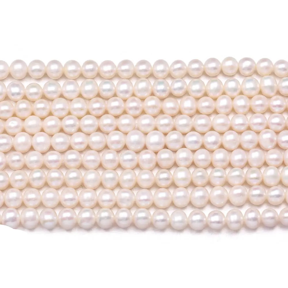 Engros Naturlige Ferskvands Perle Perlebesat Runde Form Løs Spacer Perler Til Smykker at Gøre DIY Armbånd Neckalce Tilbehør