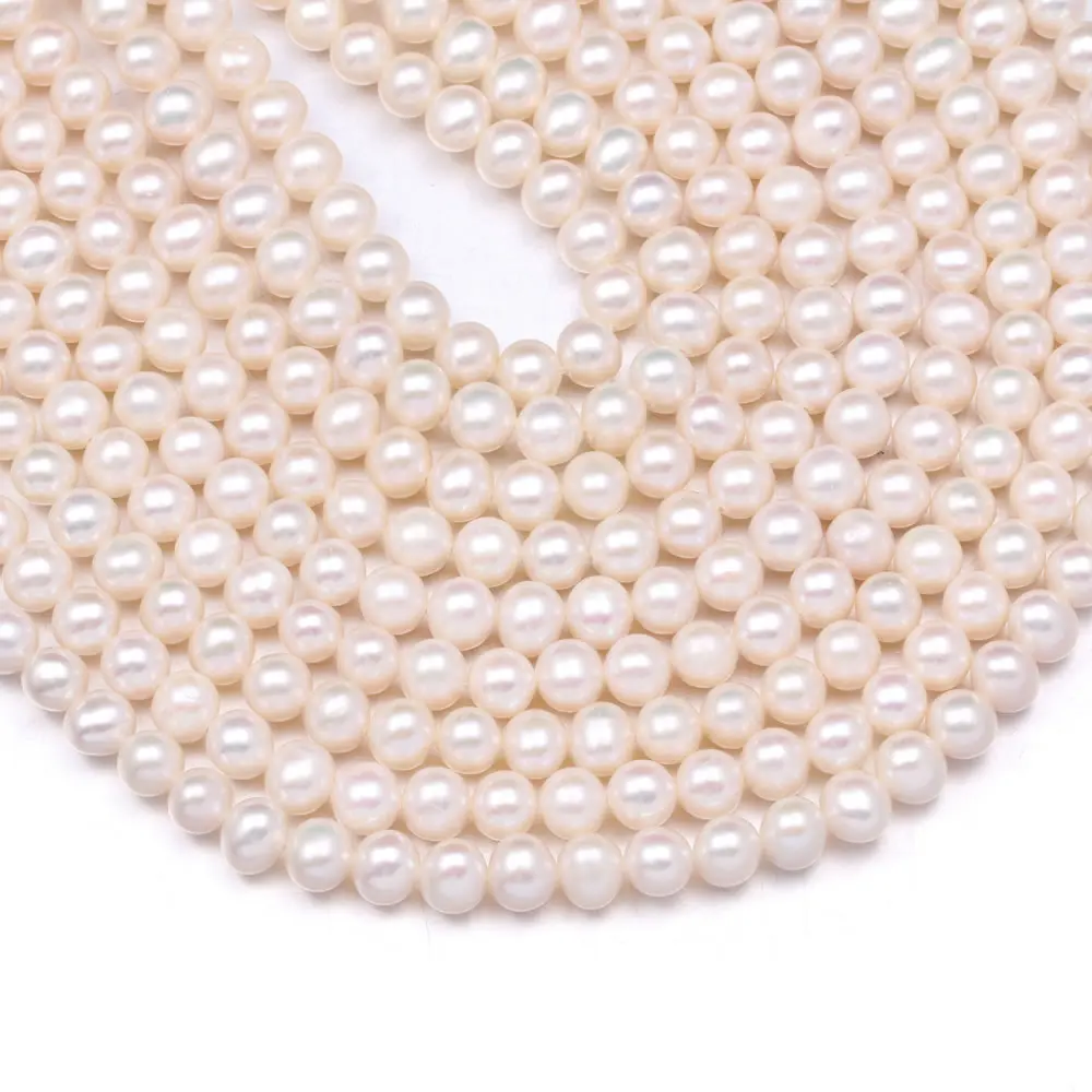 Engros Naturlige Ferskvands Perle Perlebesat Runde Form Løs Spacer Perler Til Smykker at Gøre DIY Armbånd Neckalce Tilbehør